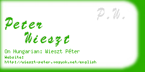 peter wieszt business card